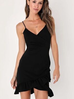 Lulus Sealed With a Kiss Black Bodycon Dress